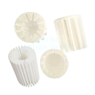 La taza plisada modificada para requisitos particulares fábrica de la flor forma el filtro sinterizado PE plástico poroso de SPE